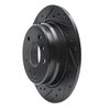 633-31024L Drilled/Slotted Brake Rotor [Black], 1989-1995 BMW, Position: Rear Left - image 2