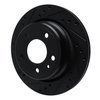 633-31025L Drilled/Slotted Brake Rotor [Black], 1988-1994 BMW, Position: Rear Left - image 2