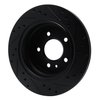 633-31025L Drilled/Slotted Brake Rotor [Black], 1988-1994 BMW, Position: Rear Left - image 4