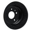 633-31025R Drilled/Slotted Brake Rotor [Black], 1988-1994 BMW, Position: Rear Right - image 2