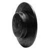 633-31030L Drilled/Slotted Brake Rotor [Black], 1991-2001 BMW, Position: Rear Left - image 2