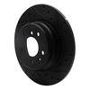 633-31030R Drilled/Slotted Brake Rotor [Black], 1991-2001 BMW, Position: Rear Right - image 2