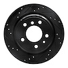 633-31032L Drilled/Slotted Brake Rotor [Black], 1991-1995 BMW, Position: Rear Left - image 1