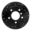 633-31039L Drilled/Slotted Brake Rotor [Black], 1995-1999 BMW, Position: Rear Left - image 1