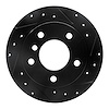 633-31039R Drilled/Slotted Brake Rotor [Black], 1995-1999 BMW, Position: Rear Right - image 1