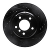 633-31041R Drilled/Slotted Brake Rotor [Black], 1995-2003 BMW, Position: Rear Right - image 1