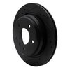633-31044L Drilled/Slotted Brake Rotor [Black], 1996-2003 BMW, Position: Rear Left - image 2