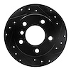 633-31045R Drilled/Slotted Brake Rotor [Black], 1996-2002 BMW, Position: Rear Right - image 1