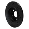 633-31047R Drilled/Slotted Brake Rotor [Black], 1999-2006 BMW, Position: Rear Right - image 4