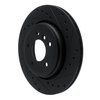 633-31053R Drilled/Slotted Brake Rotor [Black], 2001-2006 BMW, Position: Rear Right - image 2
