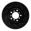 633-31054D Drilled/Slotted Brake Rotor [Black], 2001-2006 BMW, Position: Left Front - image 1
