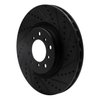 633-31054D Drilled/Slotted Brake Rotor [Black], 2001-2006 BMW, Position: Left Front - image 2