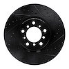 633-31056D Drilled/Slotted Brake Rotor [Black], 2000-2003 BMW, Position: Left Front - image 1