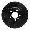 633-31058R Drilled/Slotted Brake Rotor [Black], 2002-2008 BMW, Position: Front Right - image 1