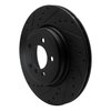 633-31059L Drilled/Slotted Brake Rotor [Black], 2002-2005 BMW, Position: Rear Left - image 2