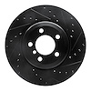 633-31059R Drilled/Slotted Brake Rotor [Black], 2002-2005 BMW, Position: Rear Right - image 1