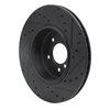 633-31064L Drilled/Slotted Brake Rotor [Black], 2004-2010 BMW, Position: Rear Left - image 4