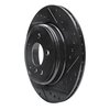 633-31066R Drilled/Slotted Brake Rotor [Black], 2004-2010 BMW, Position: Rear Right - image 2