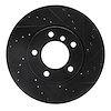 633-31067R Drilled/Slotted Brake Rotor [Black], 2006-2013 BMW, Position: Front Right