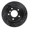 633-31068R Drilled/Slotted Brake Rotor [Black], 2006-2013 BMW, Position: Rear Right - image 1