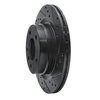 633-31068R Drilled/Slotted Brake Rotor [Black], 2006-2013 BMW, Position: Rear Right - image 2