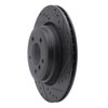 633-31070R Drilled/Slotted Brake Rotor [Black], 2006-2015 BMW, Position: Rear Right - image 2