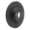 633-31076R Drilled/Slotted Brake Rotor [Black], 2005-2008 BMW, Position: Rear Right - image 2