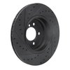 633-31076R Drilled/Slotted Brake Rotor [Black], 2005-2008 BMW, Position: Rear Right - image 4