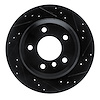 633-31081R Drilled/Slotted Brake Rotor [Black], 2006-2015 BMW, Position: Rear Right - image 1