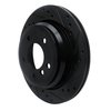 633-31081R Drilled/Slotted Brake Rotor [Black], 2006-2015 BMW, Position: Rear Right - image 2