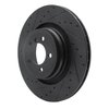 633-31084L Drilled/Slotted Brake Rotor [Black], 2007-2008 BMW, Position: Rear Left - image 2