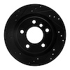 633-31088L Drilled/Slotted Brake Rotor [Black], 2008-2013 BMW, Position: Rear Left - image 1