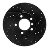 633-31089R Drilled/Slotted Brake Rotor [Black], 2007-2021 BMW, Position: Front Right - image 1