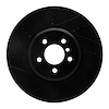 633-31094D Drilled/Slotted Brake Rotor [Black], 2009-2017 BMW, Position: Left Front - image 1