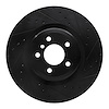633-31095R Drilled/Slotted Brake Rotor [Black], 2009-2019 BMW, Position: Rear Right - image 1