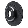 633-31096L Drilled/Slotted Brake Rotor [Black], Fits Select BMW, Position: Front Left - image 2