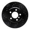 633-31103L Drilled/Slotted Brake Rotor [Black], 2011-2016 BMW, Position: Front Left - image 1