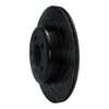 633-31104R Drilled/Slotted Brake Rotor [Black], 2011-2016 BMW, Position: Rear Right - image 2