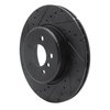 633-31106L Drilled/Slotted Brake Rotor [Black], 2010-2019 BMW, Position: Rear Left - image 2