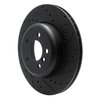 633-31106R Drilled/Slotted Brake Rotor [Black], 2010-2019 BMW, Position: Rear Right - image 2