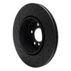 633-31106R Drilled/Slotted Brake Rotor [Black], 2010-2019 BMW, Position: Rear Right - image 4