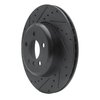 633-31114L Drilled/Slotted Brake Rotor [Black], 2013-2021 BMW, Position: Rear Left - image 2