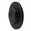 633-31114R Drilled/Slotted Brake Rotor [Black], 2013-2021 BMW, Position: Rear Right - image 2