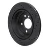 633-31117L Drilled/Slotted Brake Rotor [Black], 2013-2020 BMW, Position: Rear Left - image 4