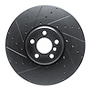633-31132D Drilled/Slotted Brake Rotor [Black], Fits Select BMW, Position: Left Front