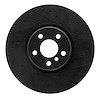 633-31133D Drilled/Slotted Brake Rotor [Black], Fits Select Multiple Makes/Models, Position: Right Front - image 1