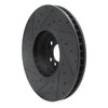 633-31133D Drilled/Slotted Brake Rotor [Black], Fits Select Multiple Makes/Models, Position: Right Front - image 4