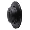 633-31138R Drilled/Slotted Brake Rotor [Black], 2002-2006 BMW, Position: Rear Right - image 2