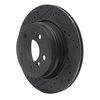 633-31143L Drilled/Slotted Brake Rotor [Black], 2007-2019 BMW, Position: Rear Left - image 2