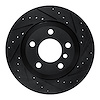 633-31143R Drilled/Slotted Brake Rotor [Black], 2007-2019 BMW, Position: Rear Right - image 1